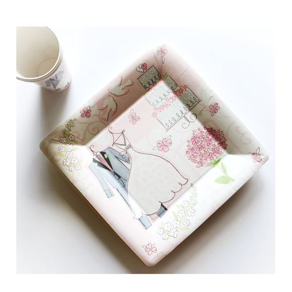 Bride Bridal Shower Plates & Cups Sweet Romance - Picture 2 of 8